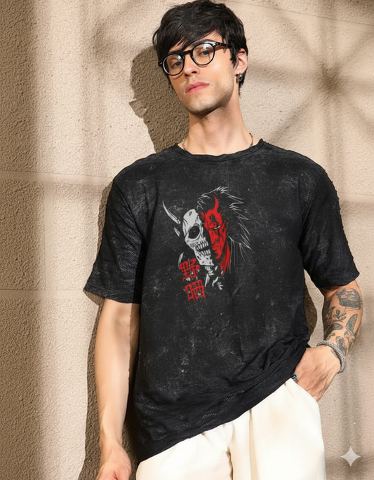 Unisex Anime Acid Washed T-shirt